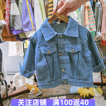 Boy denim jacket Spring and Autumn Children Korean version of foreign style Joker coat 0-3 years old 5 children handsome casual jacket tide