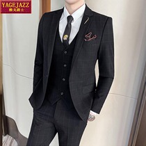 New Pint Suits Men Casual Mens Suit Three Sets Hairstylist Korean Version With Superior High End Wedding Gown