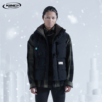 KDZ men winter down jacket vest 2021 New 90 white duck down warm trend overcoat