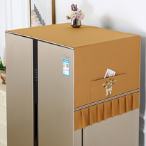 New cloth art fridge cover cloth dust cover fridge cover dust cloth pair double door open to his washing machine coping towel