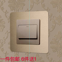 Wall stickers protective cover plastic disposable acrylic modern simple home single and double socket stickers removable living room bedroom switch stickers