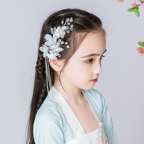 Girls ancient style super fairy Hanfu headdress Childrens Chinese style ancient costume cute tassel Han element baby hair ornaments hair clip