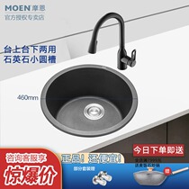 Mornstone Tank Sink Kitchen Single Groove Suit High Quality Granite Wash Basin Dishwashing Basin Round Trough 27903