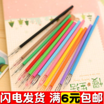Cute creative stationery wholesale diamond head for the core color gel pen refill fresh color 12 color specials