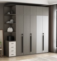 Nordic wardrobe simple modern economy panel assembly whole cabinet bedroom household 4-Door 5-door wardrobe customization