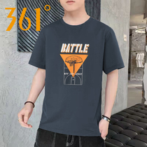 361 sport T-shirt male 2022 Summer new round collar breathable 100 lap short sleeves 361 degrees casual half sleeve jacket man
