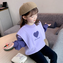 OKAIDI French girl with velvet and velvet 2022 new autumn winter Korean version of warm air and leisure top