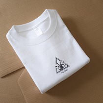 (Eye of Horus) original 270g heavy mens and womens straight seamless solid color printed long sleeve bottom T-shirt