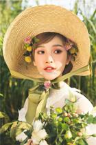 New studio photo props outdoor retro travel fashion big hat big cornice hat flat top beach straw hat