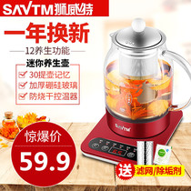 Shiwei health pot Automatic thickened glass mini office black tea flower tea pot Household tea maker