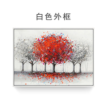 American living room hand-painted decorative painting abstract forest landscape painting ink style oil painting big tree hand-painted