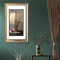 (Artistically Embroidered) Pure Handmade Embroidery Living Room Decoration Hanging Painting < Sax > Suembroidered Silk