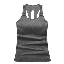  New cationic quick-drying high stretch sports vest women with chest pad bra tennis fitness yoga vest summer