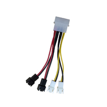  Power adapter cable 4PIN D port to 3PIN fan power supply interface speed control cable 12V 5V