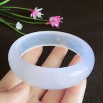 Xinjiang Hetian Jade Kunlun white jade gold silk jade bracelet Ice bottom jade bracelet Wangfu rich bracelet
