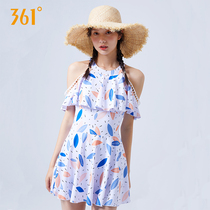 361 Degrees Swimsuit Women Conjoined Dress Style 2021 New Fashion Cover Slim Conservative Holiday Spa Big Code Swimsuit