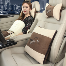 Car pillow quilt dual-use pure cotton car pillow pair Car air conditioning quilt pillow Car backrest car pillow