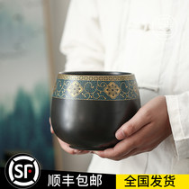 Ink Shou ceramic tea wash large retro home dry tea table tea slag tank wash water water glass kung fu tea accessories