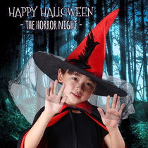 Halloween props childrens performance tiara witch magician hat masquerade party dress up party five star hat