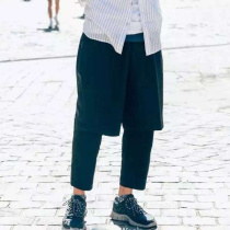 Men Casual Pants 2022 Spring Big Brands Fashion Double Street Pat Individuality Small Leggings Kharen Pants 90% Skirt Pants