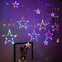 Small colorful lights decorative string lights LED starry battery New Years Day classroom arrangement Flashing lights string balcony curtains