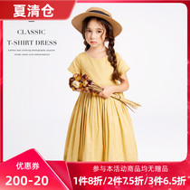 Girl dress Mori summer dress new childrens literature and art fan Zhongdong princess dress foreign baby summer skirt