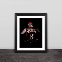 Allen Iverson Classic back solid wood decorative photo frame photo wall table hanging frame ornaments gift