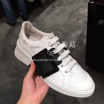 Spring new womens shoes rv square buckle sneakers ladies flat white shoes RV lace-up thick-soled casual shoes