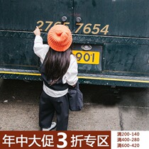 (Year clearance is not refundable dont change) girls Spring children mock two-piece shirt wild vest piece