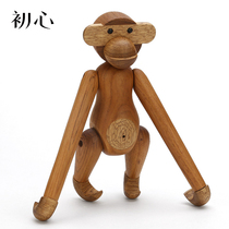 Initial American style Danish monkey wooden animal decoration creative puppet series home decoration ornaments