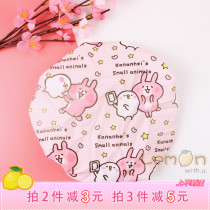  Cute cartoon double-layer waterproof shower cap Adult children shower bath kitchen anti-fume thickening shampoo cap pink
