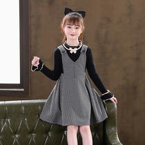 Girl dress autumn new foreign style childrens clothing female Korean version two-piece spring and autumn suit skirt little girl Autumn