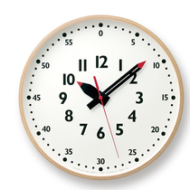 Lemnos Japan imported fun pun wall clock childrens room cute clock creative wooden high-end clock
