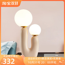 Nordic designer table lamp new creative glass LED living room art bedside bedroom model room decoration table lamp