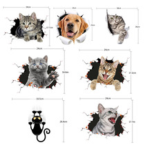 3D Emulation Cute Kitty Personality Creative Car Car Sticker Pooch Glass Car Sticker Door Scratch-off Decoration Shelter
