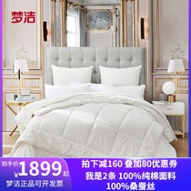 Mengjie mother quilt cotton jacquard 100% natural mulberry silk winter quilt silk quilt silk quilt core