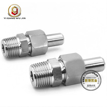 304 stainless steel welded straight through terminal intermediate joint male thread live connection to welding head welded joint 12