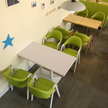 Net red coffee shop milk tea shop table and chair combination simple leisure negotiation coffee shop dessert shop round table long square table