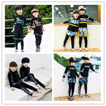 Childrens swimsuit Girls winter hot spring quick-drying sunscreen Long sleeve warm split medium large virgin girl baby wetsuit