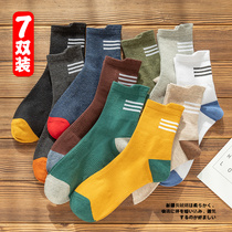 Socks mens socks summer breathable sweat-absorbing mens long tube summer thin sports socks stockings stripes mens socks tide