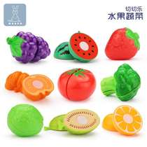 Simulation of cutting fruits and vegetables cutting music children's house kitchen looking at 2-3-4-6-year-old 5-girl toys