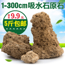  Natural absorbent stone Rough stone Sheung shui stone wool stone wool material rockery bonsai landscaping stone micro-landscape stone ornaments with stone