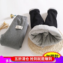 Korean boys and girls pure cotton soft cotton trousers childrens winter models