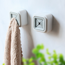The adhesive hook rack for the toilet bathroom hanging towel rag single punch-free Nordic mop clip strong nail-free