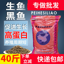 Black fish feed raw fish fish food raw pond grain white mullet mullet duckbilled fish moon snag Seven starfish cultured fish special