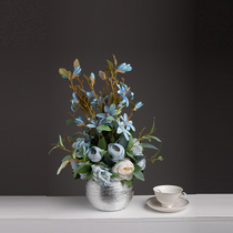 Fake flower emulation floral art New Chinese creative vase-like style board room table decoration Home Ornament Craft Pendulum design