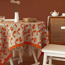 Dining table cloth rectangular household cotton linen tablecloth Nordic coffee table fabric hipster tablecloth desk ins students