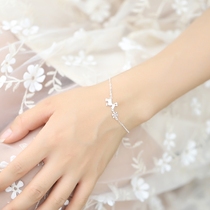 s925 sterling silver bracelet female brushed Christmas snowflake deer Korean fashion silver jewelry accessories student birthday gift