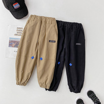 Western style children plus velvet pants children Boy Overalls 2021 new boys casual pants winter pants trousers tide tide