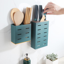 Knife chopsticks shelf wall-mounted non-perforated chopsticks simple combination small drain kitchen supplies storage knife holder